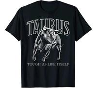 GUANJIE Limited Taurus Zodiac Sign Astrology Horoscope T-Shirt Black XXL