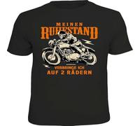 GUANJIE Mens T-Shirt Retirement on 2 Wheels Funny Gifts Biker Shirts Dark Black XXL