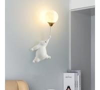 GUANSHAN Applique murale créative ours polaire 3D lune applique murale dessin animé lampe de chevet décorative luminaire mural décoration murale pour salon, chambre à coucher