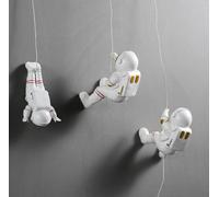 GUANSHAN Astronaute 3D créatif à suspendre, décoration murale d'astronaute, décoration murale de chambre d'enfant, décoration murale pour chambre d'enfant, jouets pour garçons, filles, chambres
