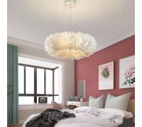 GUANSHAN Élégant lustre à ressort Abat-jour Plafonnier Romantique Suspension Lustre pour chambre à coucher, salon