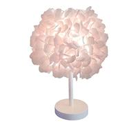 GUANSHAN Fleur de soie rose lampe de chevet abat-jour de chevet mode moderne plume de table lumière de bureau abat-jour pour salon chambre décoration de la maison décoration de mariage
