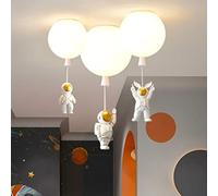 GUANSHAN - Lampe de plafond avec ballon d'astronaute créatif pour chambre à coucher, chambre d'enfant