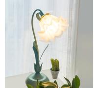 GUANSHAN Lampe de table rétro à fleurs, pastorale, rurale, nostalgique, ambiance florale, éclairage de table, lampe de chevet, décoration rotative pour chambre à coucher, salon