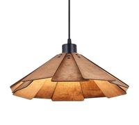 GUANSHAN Lampe suspendue en bois rétro de style japonais Wabi-sabi, plafonnier en forme de chapeau de paille de couleur noyer, lampe suspendue, plafonnier, luminaire de plafond pour bar, salon