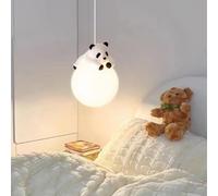 GUANSHAN Lampe suspendue en forme de lune et de panda endormi, luminaire suspendu en forme de lune, luminaire décoratif pour chambre à coucher, salon