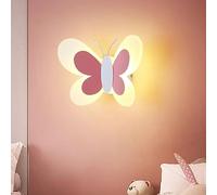 GUANSHAN LED Papillon Lampe Murale Creative Cartoon Chevet Lampe Lampe Murale Support Lampe Murale Décorative Fond Lampe Murale Chambre à Coucher Chambre d'Enfants Lampe Murale