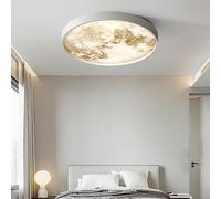 LED Moon Plafonnier Ultra-Mince Rond Plafonnier Simulation Lune Lustre Entrée Couloir Plafonnier pour Chambre Salon Garçons Filles Chambre, 26CM/10.3''