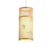 GUANSHAN Lustre En Bambou Fait à La Main Style Zen Bambou Art Lustre Lustre Lustre Lustre Salon, Salle à Manger Décoratif Lustre Luminaire