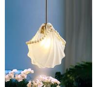 GUANSHAN Pearl Shell Suspension Lumière Luxe Suspension Lumière Romantique Tête De Lit Lustre Lustre Chambre à Coucher, Salon Suspension Luminaire