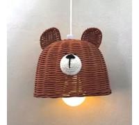 GUANSHAN Petite Vigne d'Ours Tressée Suspension Pour Enfants - Petite Ourse Belle Tête d'Ours - Pour Chambre à Coucher, Chambre d'Enfant, Cabine De Lit, Extérieur - Alimenté Par Batterie