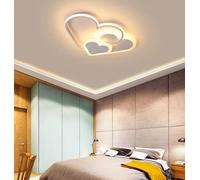 GUANSHAN Plafonnier 3D LED Créatif Stéréoscopique Coeurs Plafonnier Éclairage pour Garçons Filles Chambre Maternelle, Lumière Chaude, 30W, Blanc