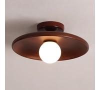 GUANSHAN Plafonnier en bois massif de style japonais, lampe de balcon à haute luminosité, luminaire créatif pour hall d'entrée, couloir