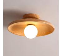 GUANSHAN Plafonnier en bois massif de style japonais, lampe de balcon à haute luminosité, luminaire créatif pour hall d'entrée, couloir