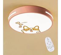 GUANSHAN Plafonnier Rond pour Chambre d'Enfant LED Plafonnier Motif Dessin Animé, Lustre à Gradation en Continu pour Chambre Garçons Filles, avec Télécommande, 30CM/12'', 36W