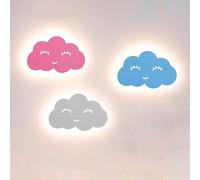 GUANSHAN Sourire visage nuage lampe de chevet veilleuse LED dessin animé chambre d'enfants applique murale éclairage mural fond lampe murale pour chambre, salon, escaliers