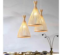 GUANSHAN Suspension en bambou abat-jour créatif plafonnier lustre plafonnier pour salle à manger, salon, chambre à coucher, café, comptoir de bar