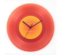 GUANSHAN Translucide Ronde Enregistrement Horloge Murale Style Moderne Horloge en Plastique Ornement Photographie Accessoires Décoration pour Salon, Chambre à Coucher, Cadeau