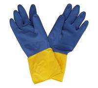 Guante De Látex Flocados Bicolor - Talla M