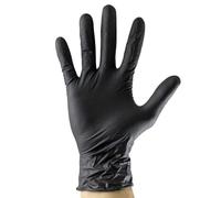 GUANTES NEGROS DESECHABLES DE NITRILO T:M 5MIL