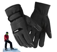 Guantes Térmicos De Invierno - Tejido Grueso De Algodón Y Poliéster, Interior Forrado En Coral Suave, Surface PU Antideslizante, Protección Contra Viento Y Frío, Ajuste Ergonómico Elástico, Costura
