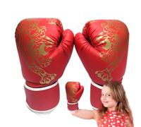 Guanti Da Boxe - Guanti Muay Thai | Guantis Da Allenamento Professionali per Adulti | Guantis Boxe in Pelle PU Stampati Tigre, Guantiss Combattimento Muay Thai per Uomini E Donne