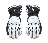 Guanti Moto Racing FIVE RFX3 EVO Estivi En Cuir Blanc Noir
