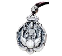 Guanyin Pendant Necklace Silver Chinese Ornaments Chinese Style Maitreya Buddha Pendant jewelry Dexterous and professional