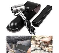 Guanyj Cle A Vis Manuelle Bushcraft, Foret à Bois Manuel à Bois vis à Main Outils Bushcraft Foret à Main Polyvalente,Tarière Manuelle Bushcraft équipement de Survie（Noir）, noire, 26,2 cm