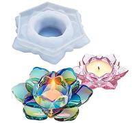 Guanyj Moules en Silicone pour Fleurs de Lotus Moules en Résine de Lotus Moules en Résine époxy de Silicone pour Bougies Chauffe-Plat pour Fabriquer des Bougeoirs,Cendriers,Décoration de la Maison