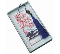 Guanyumeixin Ensemble de marque-pages en métal Sakura avec boîte cadeau de luxe pour femmes, lecteurs et enfants