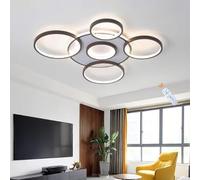 GUANZAN Plafonnier LED à intensité Variable, Lampe de Salon avec télécommande, plafonnier Moderne au Design annulaire