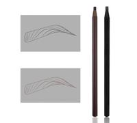 Guapa Crayons à sourcils microblading waterproof, 2 pièces - Outil de contour des sourcils et des lèvres pour maquillage permanent | Stylo de pré-dessin anti-bavures (Black and Brown)