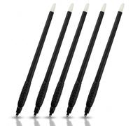 Guapa Lot de 10 stylos microblading jetables avec pinceau éponge pigmenté, formes U et F pour le maquillage des sourcils (B-0.18-18U-B)