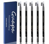 Guapa Lot de 5 crayons à sourcils microblading étanches avec cordon de serrage pour marquage, remplissage et contours, tatouage, maquillage et maquillage permanent, crayon à sourcils, beauté (Black)