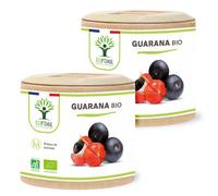 Guarana Bio - Complément Alimentaire - Brûle Graisse Énergie - Caféine - 100% Poudre De Guarana En Gélules - Fabriqué En France - Certifié Ecocert - 2x60 Gélules
