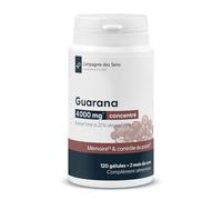 Guarana Caféine Naturelle 100 mg par Jour - Titré à 22% - 4000 mg Équivalent Graines - Énergie, Concentration et Minceur - 120 Gélules Cure 2 Mois - Fabriqué en France - Compagnie des Sens Laboratoire