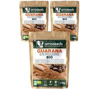 Guarana en Poudre Bio | Contrôle du Poids, Énergie, Boost Mental | Qualité Supérieure (Lot de 3x70G)