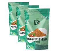 Guarana Poudre Bio Crue - 75 g - Guarana Poudre Raw Organic - De Forêts Amazoniques Du Brésil Contient de la Guaranine, Pour Pâtes Recettes et Guarana Boisson, Étiquettes En Français (Lot de 3)