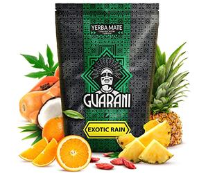 Guarani Exotic Rain 0.5kg | Tropical, fruit yerba mate 500g | Mangue, baies de jgoji, papaye, ananas | Puissance de la caféine naturelle | Yerba mate tea from ParaguayParagwaju