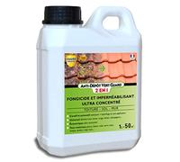 GUARD INDUSTRIE Anti Dépôt Vert Guard 2en1 Nettoyant Imperméabilisant Invisible Anti Champignon Lichen-Tous Matériaux- 1L -50m²