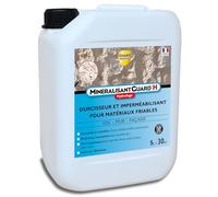 GUARD INDUSTRIE - Durcisseur Invisible Minéralisant Guard H - Imperméabilisant Hydrofuge Effet Perlant Haute Performance, Anti Poussière, Stop Effritement - Fabrication Française - 5 L - Traite 30m2