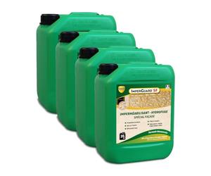 Guard Industrie - Imperméabilisant Façade Incolore Haute Performance - ImperGuard Spécial Façade - Pierre Enduit Crépis Brique Béton - Efficace 5 ans - 4 X 5 litres - Traite 200m2