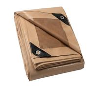 GUARD SHIELD Bâche à œillets Bâche imperméable 3 m x 6 m Beige/Kaki Bâche en polyester multifonctionnelle 120 g/㎡ Bâche de protection Bâche quotidienne, indéchirable, stabilisée aux UV