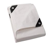 GUARD SHIELD Bâche avec œillets Imperméable 3 m x 6 m Blanc Multifonctionnelle en polyester 120 g/m² Bâche en tissu Bâche de protection Bâche polyvalente, résistante à la déchirure, stabilisée aux UV