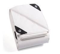 GUARD SHIELD Bâche blanche imperméable et robuste de 3 m x 3 m avec œillets résistante aux UV - Multifonction - Pour extérieur - 160 g/m²