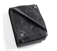 GUARD SHIELD Bâche de protection avec œillets - Imperméable - 2 m x 2 m - Noir - 160 g/m² - Bâche de protection polyvalente - Résistante à la déchirure, aux UV et à la moisissure