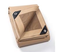 GUARD SHIELD Bâche de protection avec œillets - Imperméable - 5 m x 6 m - Beige/kaki - 190 g/m² - Bâche de protection multi-usages - Indéchirable - Stabilisée aux UV - Résistante à la moisissure