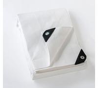GUARD SHIELD Bâche imperméable avec œillets - 3 m x 6 m - Blanc - Multifonction - en Polyester - 260 g/m² - Résistante à la déchirure - Stabilisée aux UV - Indéchirable - Revêtement des Deux côtés