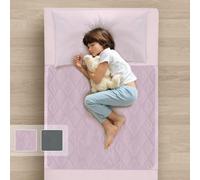Guardedsleep Drap d'apprentissage de la propreté, 100 % imperméable pour lit simple, lavable la nuit, pour l'énurésie du lit pour tout-petits et enfants (1, rose, avec ailes)